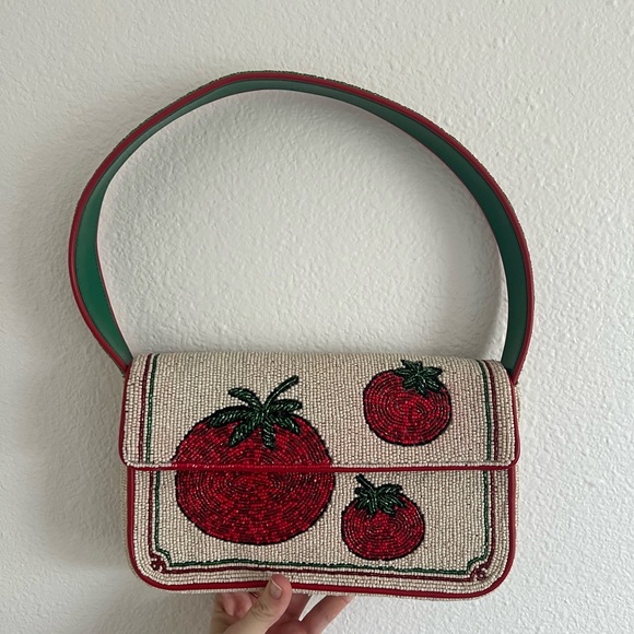 STAUD Tomato Pasta - Cream and Red Shoulder Bag - Picture 5 of 10
